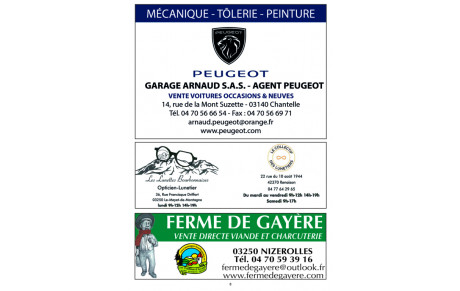 Garage Arnaud / Les lunettes Bourbonnaises / Ferme de Gayère