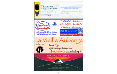 Radia Soudure / Maison Fournet-Fayard / La vieille Auberge / Mye Lavage Voiture