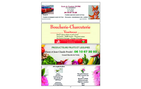 Ecole de conduite Dupre / Boucherie-Charcuterie Traiteur / Producteur fruits et légumes / A la conquete des fleurs